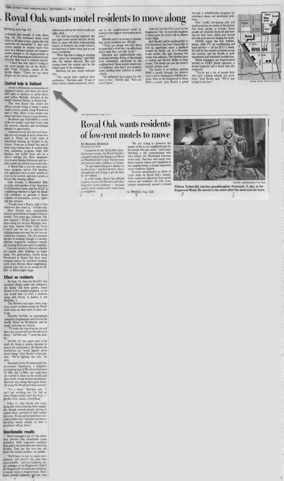 Kingswood Motel - Sep 5 1994 Article On Motel Issue (newer photo)